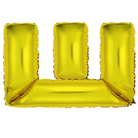 Фольгована літера КНР 14"(36 см ) золото "Ш"