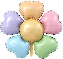 Фольгована кулька КНР (98х94 см) Квітка ромашка різнокольорова