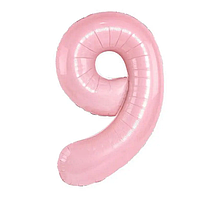 Фольгована цифра КНР 32"(80 см) Пастель рожева 9