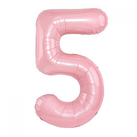 Фольгована цифра КНР 32"(80 см) Пастель рожева 5