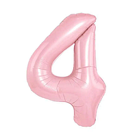 Фольгована цифра КНР 32"(80 см) Пастель рожева 4