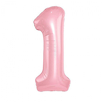 Фольгована цифра КНР 32"(80 см) Пастель рожева 1