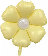 Фольгована кулька КНР (70x70 см) Квітка ромашка макарун жовта