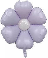 Фольгована кулька КНР (70x70 см) Квітка ромашка макарун бузкова