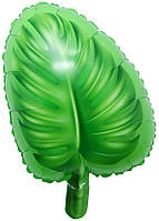 Фольгована кулька КНР (53х37 см) Лист монстери зелений