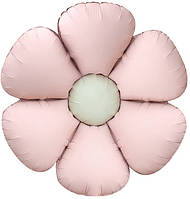 Фольгована кулька КНР (70x70 см) Квітка ромашка пастель рожева