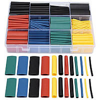 Набір термозбіжних трубок 530 шт / 12 видів / 5 кольорів - термоусадка Ø1-10 мм