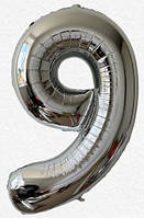 Фольгована цифра Flexmetal 40"(100 см) Slim срібло 9