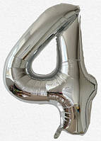 Фольгована цифра Flexmetal 40"(100 см) Slim срібло 4