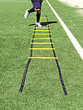 Набір з 3 товарів: футбольний комплект лестниця ворітниця скакалка колесо для пресу координаційна лестниця Pro, фото 9