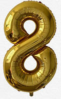 Фольгована цифра Flexmetal 40"(100 см) Slim золото 8