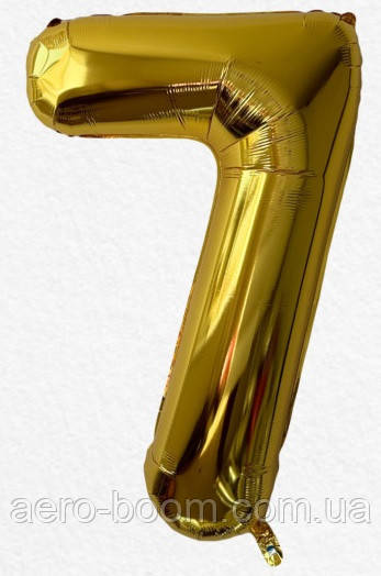 Фольгована цифра Flexmetal 40"(100 см) Slim золото 7, фото 1
