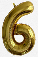 Фольгована цифра Flexmetal 40"(100 см) Slim золото 6