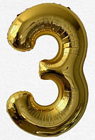 Фольгована цифра Flexmetal 40"(100 см) Slim золото 3