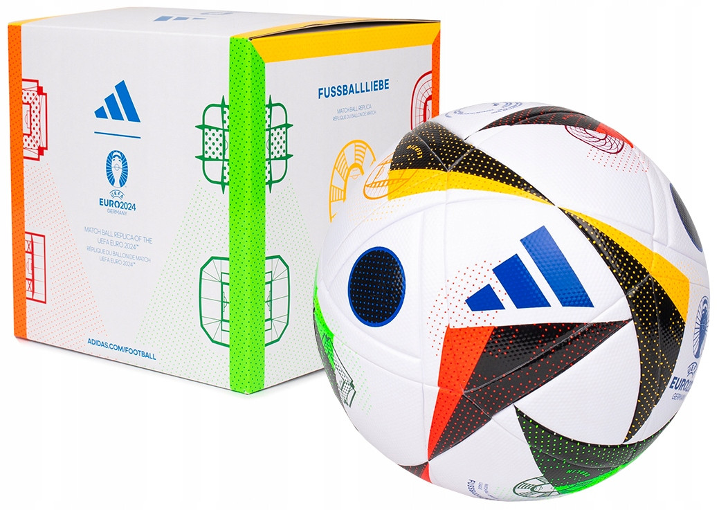 М'яч Adidas League Box тренувальний матчовий Euro 2024 футбольний Fussballliebe чемпіонату р.4