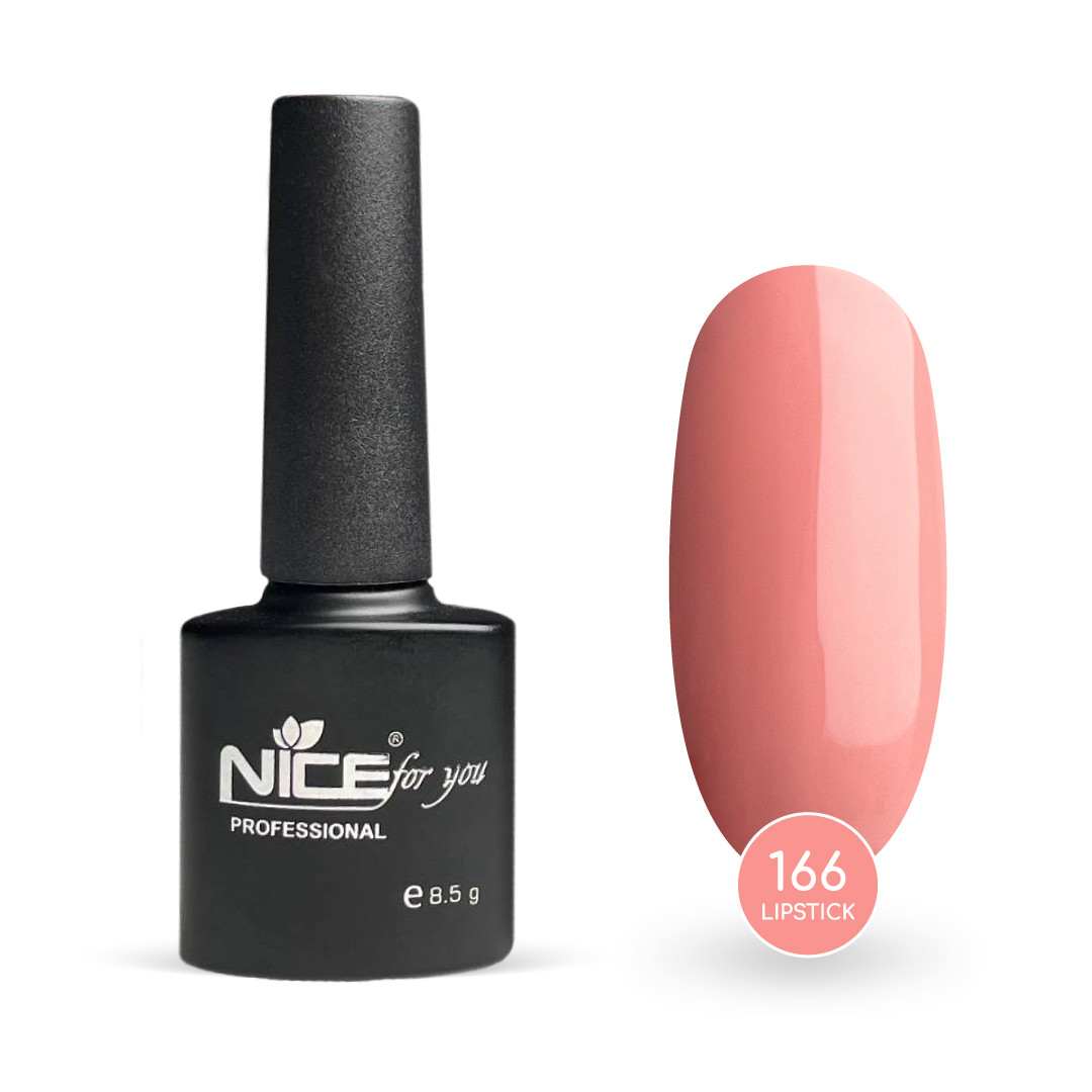 Гель-лак Nice for you Lipstick Basic №166 Тілесний 8.5 г, фото 1