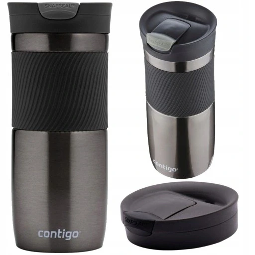 Термокружка Contigo Byron 0,47 л відтінки сірого 470мл ганметал блокування кришки без Bpa, фото 1