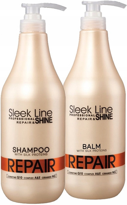 Stapiz Sleek Line Repair шампунь 1л + бальзам для блиску набір для волосся 100 мл 1000 мл