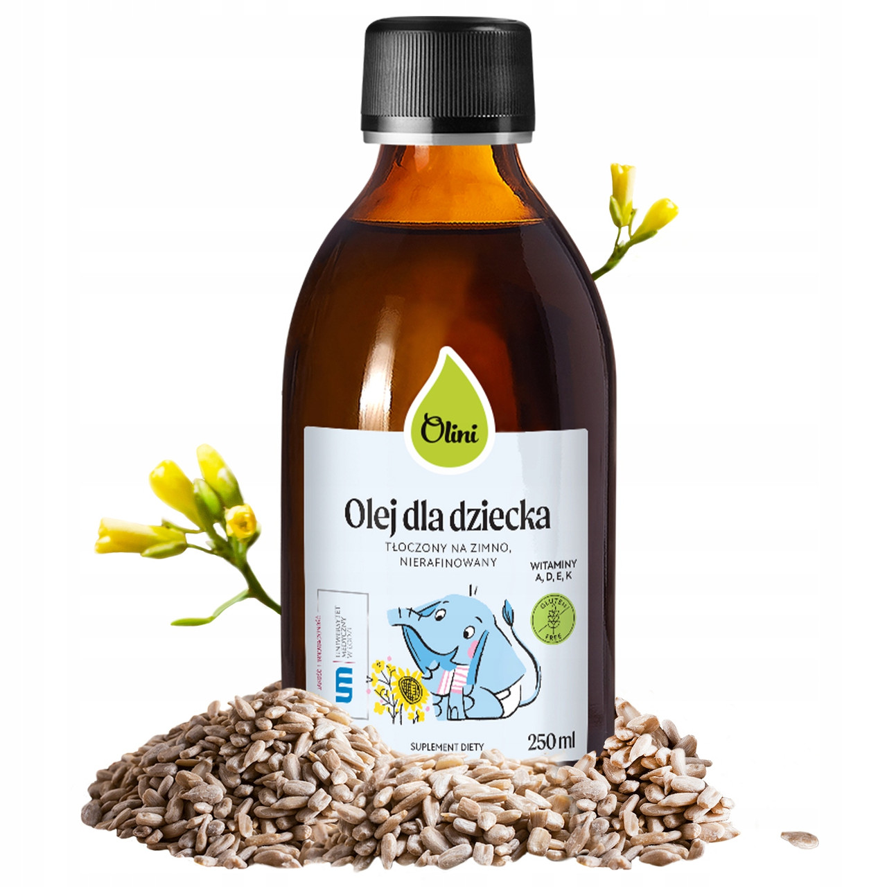 Олія для дитини витиснена на холоді Olini 250 мл, фото 1