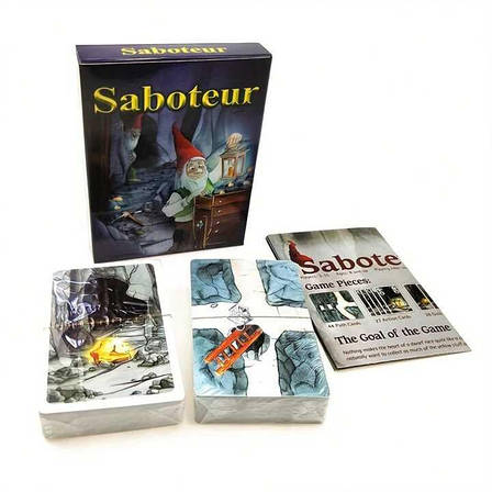 Настільна гра Саботер (Гноми шкідники, Saboteur) + правила УКРАЇНСЬКОЮ, фото 1