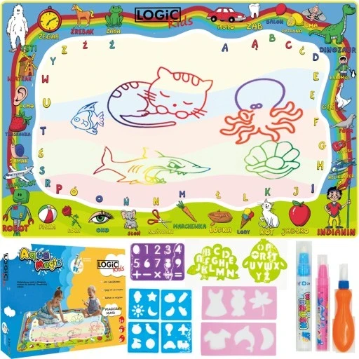 Водна мати для малювання рисування абетки Xxl вода велика абетка, фото 1