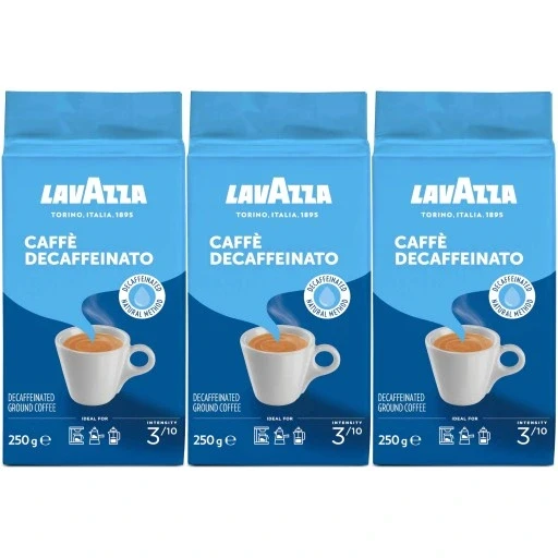 Lavazza Dek італійська мелена кава без кофеїну 250г Decaf кофеїн 750г, фото 1