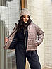 Тепла стьобана дута коротка куртка жіноча, батал великі розміри, фото 10