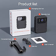 3в1 БОДІ КАМЕРА  ЕКШН КАМЕРА реєстратор ВІДЕОРЕЄСТРАТОР нічна відео камера фото диктофон, фото 5