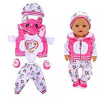 Одежда для куклы Беби Борн / Baby Born 40-43 см Набор одежды Розовый единорог 8502