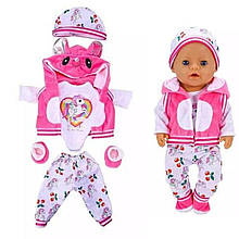 Одяг для ляльки Бебі Борн / Baby Born 40-43 см Набір одягу Рожевий єдиноріг 8502