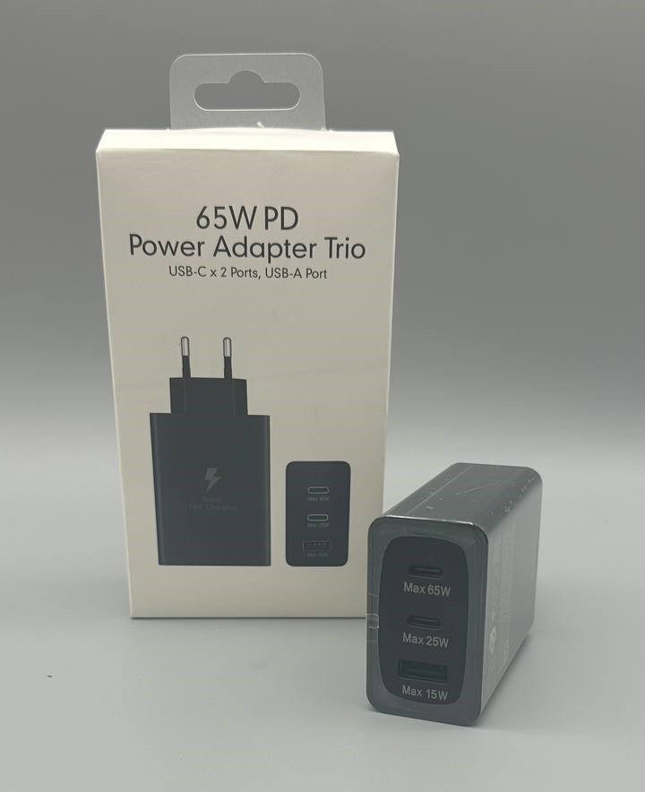 СЗУ 220V 65W Power Adapter TRIO USB-Cx2/USB-Ax1