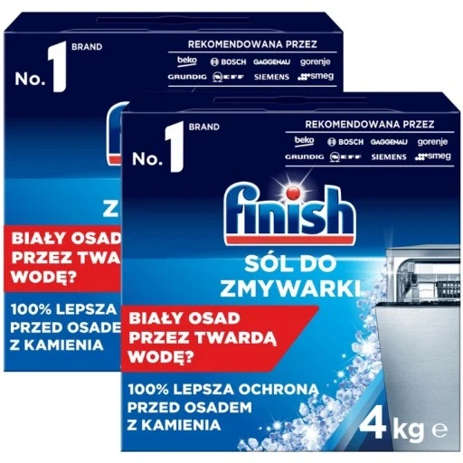 Набір з 2 шт. Finish сіль захисна для посудомийної машини 4 кг X2