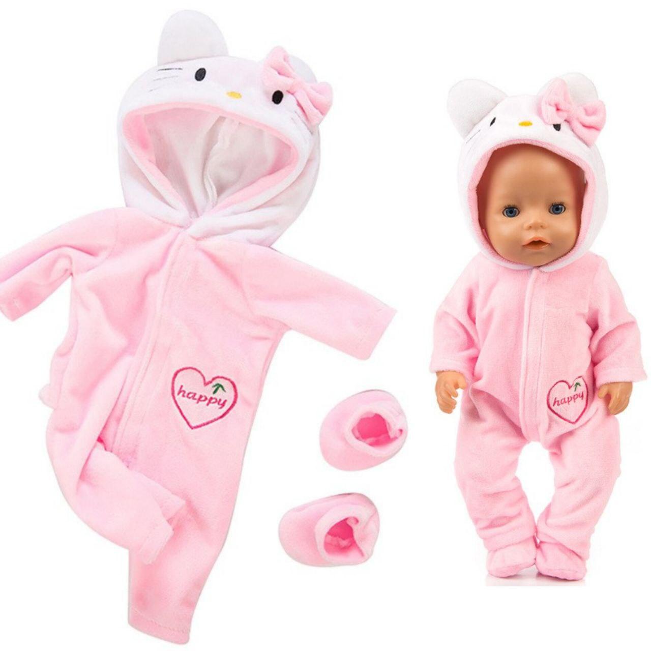 Одяг для ляльки Бебі Борн / Baby Born Комплект Хеллоу Кітті рожевий 43 см (2601), фото 1