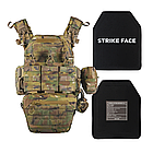 Плитоноска з бронеплитами 6 класу захисту з підсумками Мультикам/Multicam, фото 4