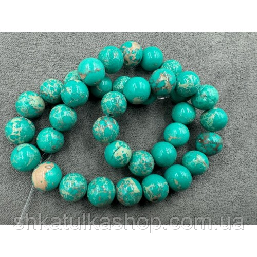 Намистини Варисцит 10мм зелений, синтетичний, фото 1