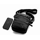 Чоловіча сумка-барсетка PM Mono чорна з тканини Месенджер на 4 відділення, фото 4