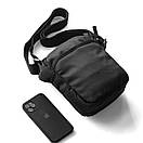 Чоловіча сумка-барсетка PM Mono чорна з тканини Месенджер на 4 відділення, фото 8
