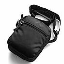 Чоловіча сумка-барсетка PM Mono чорна з тканини Месенджер на 4 відділення, фото 5
