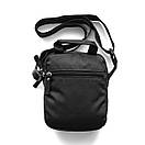 Чоловіча сумка-барсетка PM Mono чорна з тканини Месенджер на 4 відділення, фото 7