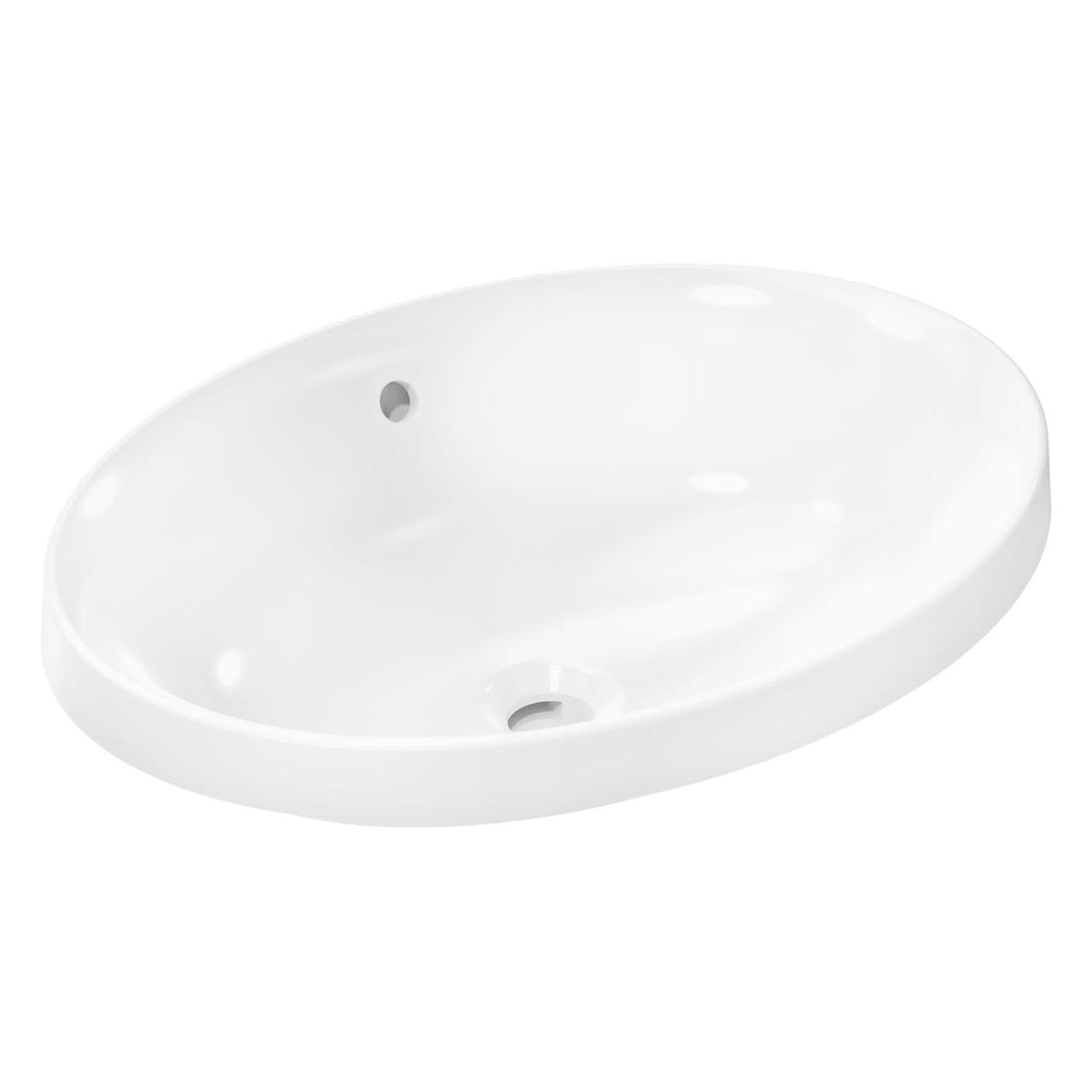 Умивальник врізний HANSGROHE Xuniva D на стільницю 550x400x175мм овальний білий 61058450