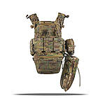 Плитоноска з бронеплитами 6 класу захисту з підсумками Мультикам/Multicam, фото 8