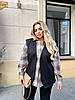 Жіночий трикотажний діловий костюм двійка: брюки кльош і жилет без застібки, батал великі розміри, фото 6