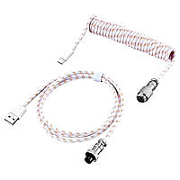 Кастомний кабель для клавіатури та інших приладів Coiled cable USB-A - USB Type-C