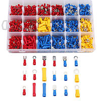Набір обтискних клем з ізоляцією 1200 шт / 18 видів - Професійні клеми для проводки