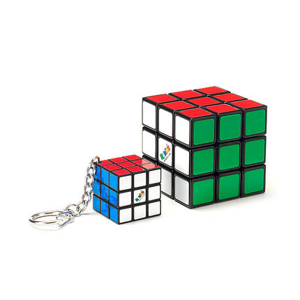 Набір головоломок 3х3 RUBIK'S КЛАСИЧНЕ ПАКУВАННЯ - КУБИК ТА МІНІ-КУБИК (з кільцем), фото 1