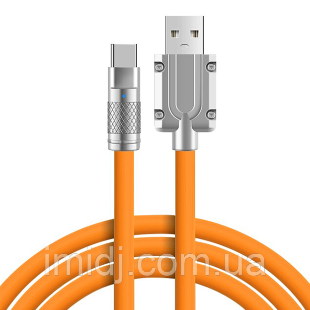 Силіконовий кабель USB Type-C (1 м, помаранчевий)