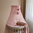 Балдахін з помпонами світло-рожевий, фото 3