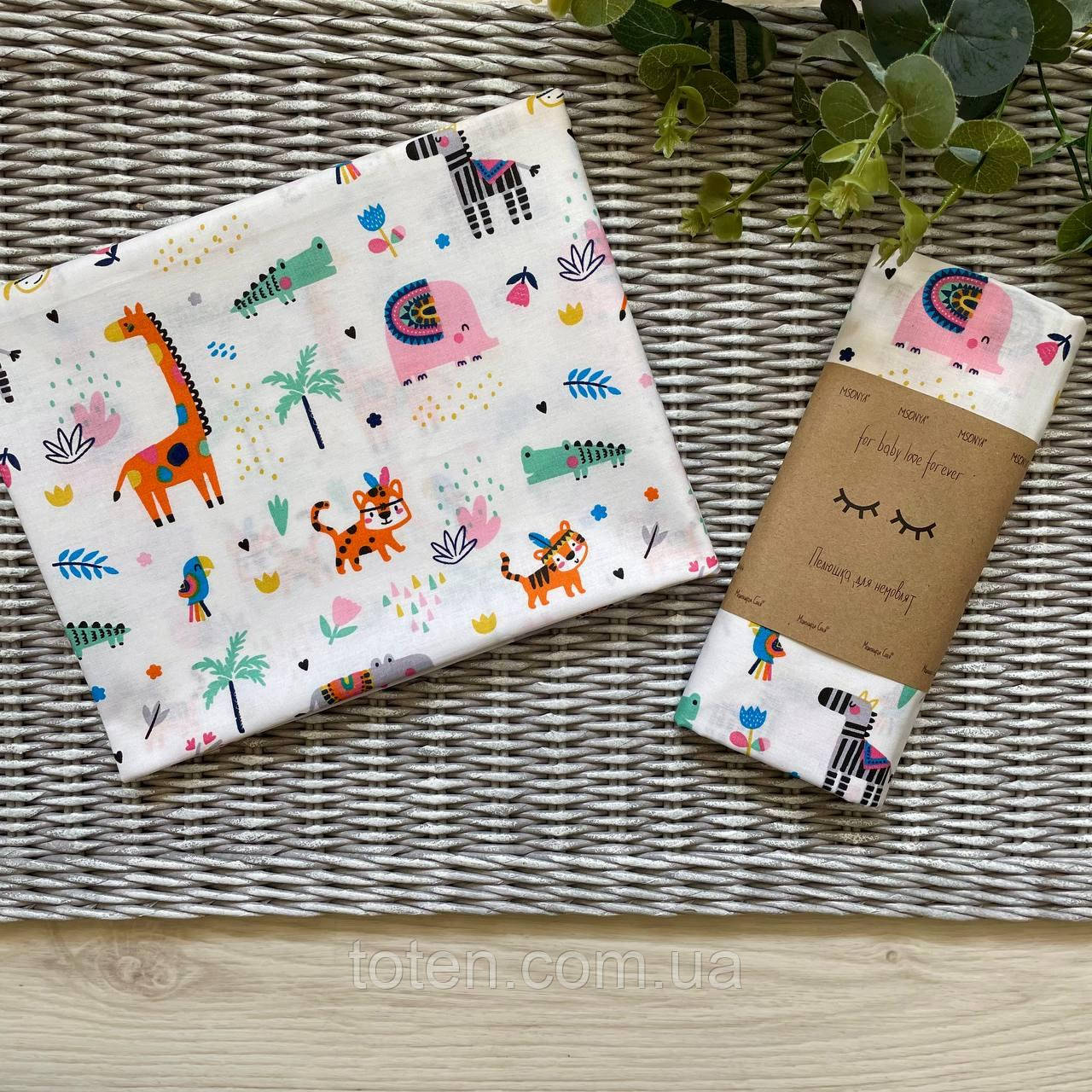 Пелюшка бязь Саванна помаранчевий, 80х100 +/- 2 см, фото 1