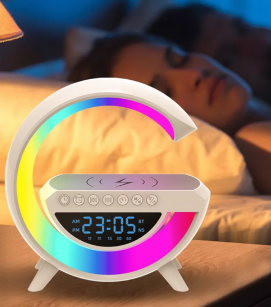 Багатофункціональний нічник з будильником BT-3401 RGB із Bluetooth колонкою