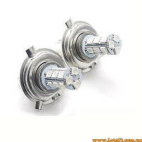 Автолампи H4 18 LED 6000K автолампи світлодіодні автолампи авто лед лампи авто лампа лед світлодіодна дхо птф на авто